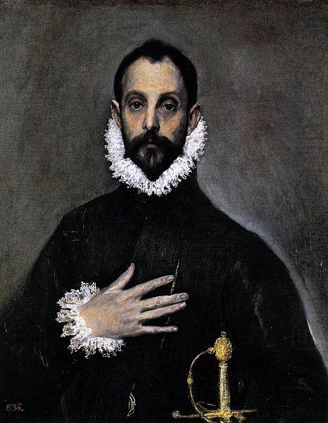 El Greco Nobleman with his Hand on his Chest china oil painting image